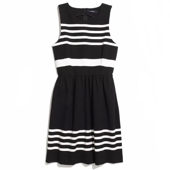 MADEWELL BLACK STRIPED MINI DRESS - Picture 9 of 10